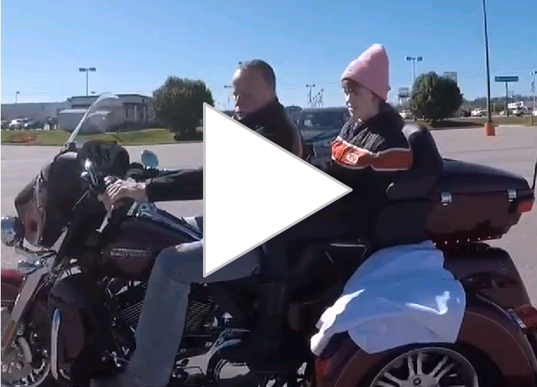 Jessie Jackson on motorcycle