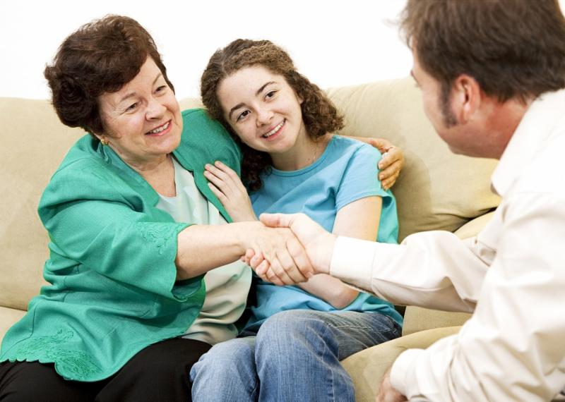 Teen at counseling