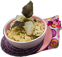 Lychee couscous salad