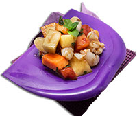 Lychee and melon salad