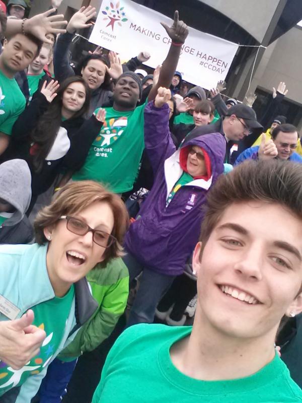 comcast cares day selfie