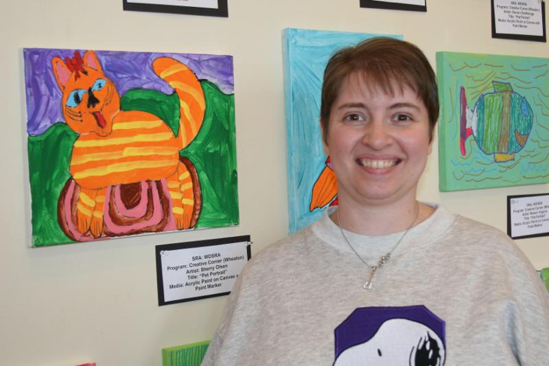 participant with artwork