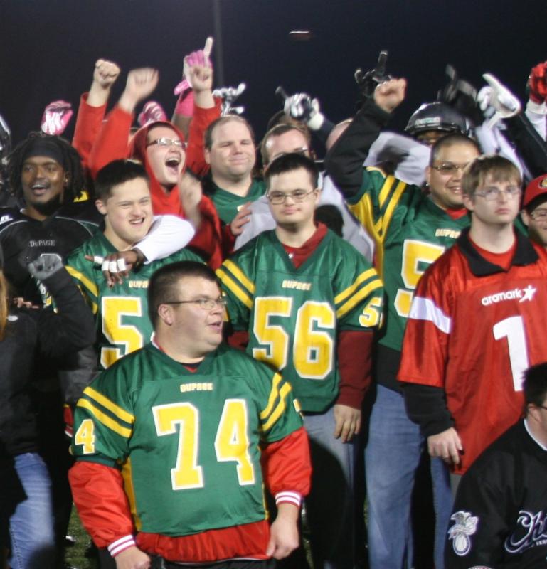 Crowd of athletes