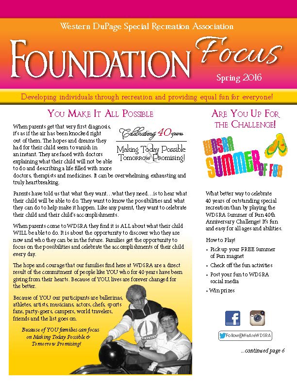 Spring newsletter cover