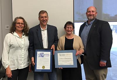 Dan Kammen at award ceremony