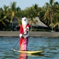Hawaiian Santa Paddleboarding
