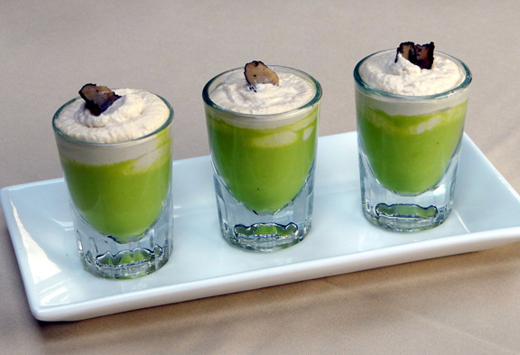 Asparagus Velout� Cappuccino with Truffle Froth by Chef Paul Mattison in Sarasota, Florida from the cookbook Chef: The Story & Recipes of Chef Paul Mattison