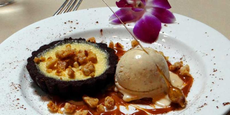 Chef Paul Mattison's Hazelnut Pot de Cr�me from his cookbook Chef: The Story and Recipes of Chef Paul Mattison in Sarasota, Florida