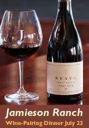 Jamieson Ranch Vineyard Wine Pairing Dinner on July 23 in Sarasota, Florida at Mattison's Forty-One