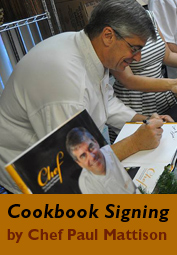 Cookbook Signing with Chef Paul Mattison, executive Chef and Proprietor of Mattisons, is held at Bookstore 1 in downtown Sarasota