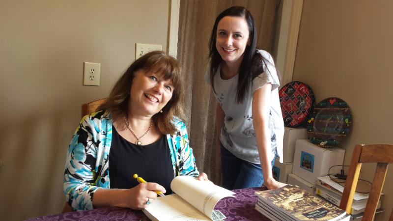 Claudia book signing with Audrey McCrone