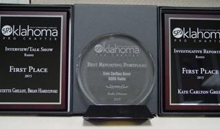plaques and trophy