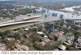 submerged highways and houses