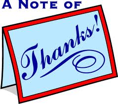 note of thanks