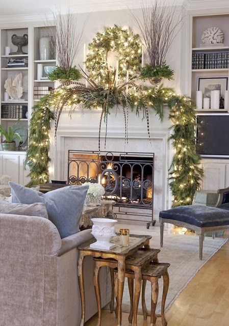 Living room in blues