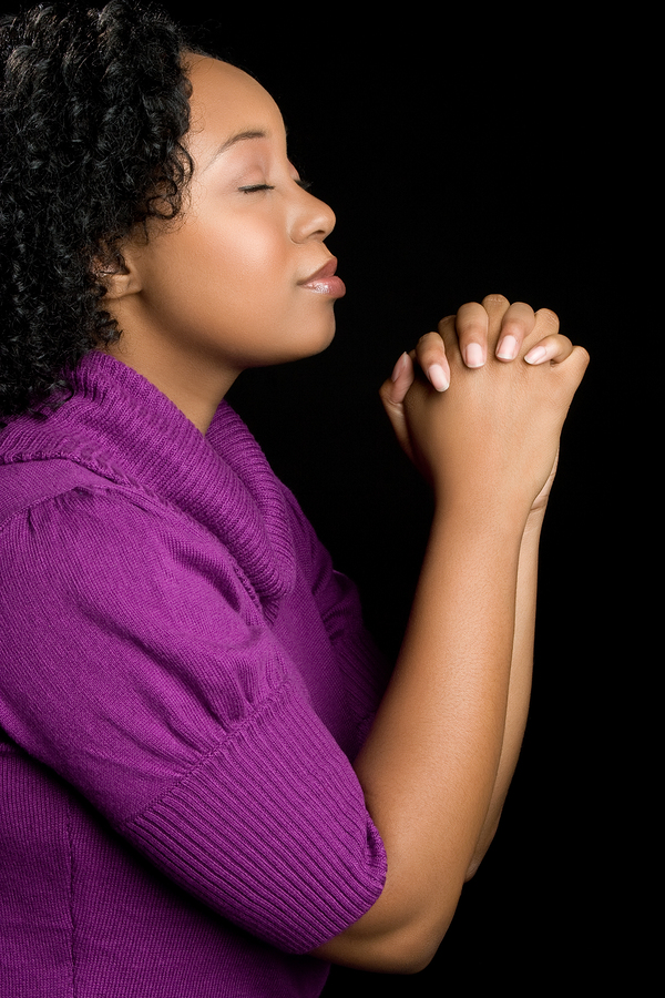 Praying Black Woman