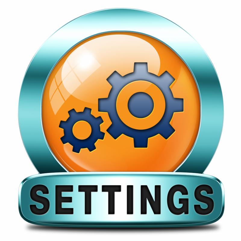 settings Cogwheel gear mechanism change or reset button default setting icon 
