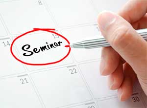 Seminar written on calendar page