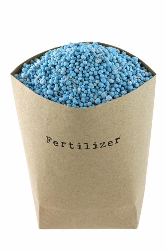 fertilizer in brown bag