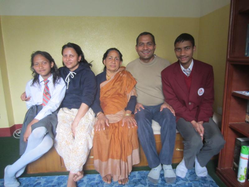 Uma and Santosh Sharma with their family