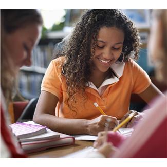 girl studying
