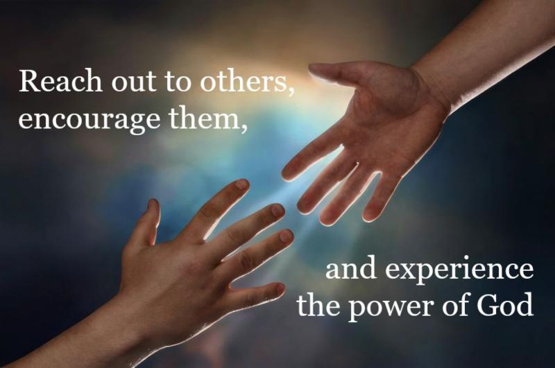 Hands reaching toward each other