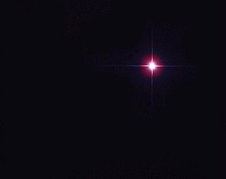A bright shining star in the dark night sky