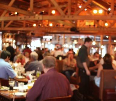 A crowded restaurant