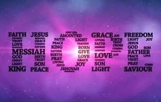 The word Hope spelled out with words of hope