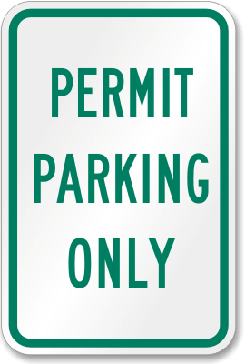 parking permit sign