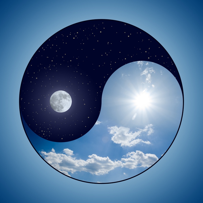 Yin-Yang-Himmel-Erde