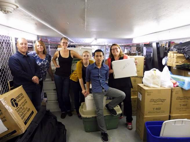 Edmonton Primary Care Network Cleaning up Storage in basement of SCI Alberta Edmonton