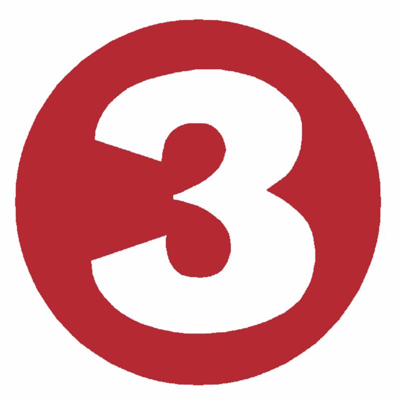 #3 in red circle
