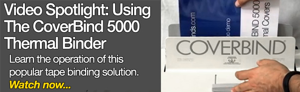 Video tutorial on using Coverbind 5000