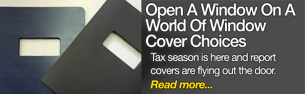 Reportcovers with windows in detail