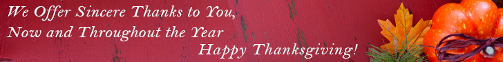 We Offer sincere thanks to you_ now and throughout the year. happy thanksgiving 