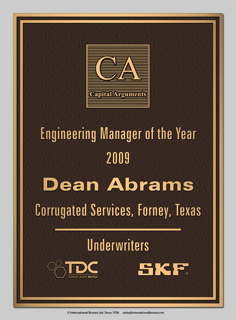 Deans Plaque