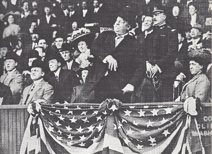 President Taft Throws Out First Ball