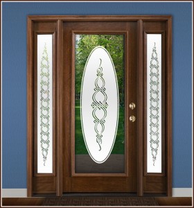 Ritz Long Oval  with Ritz Etched Glass Sidelights