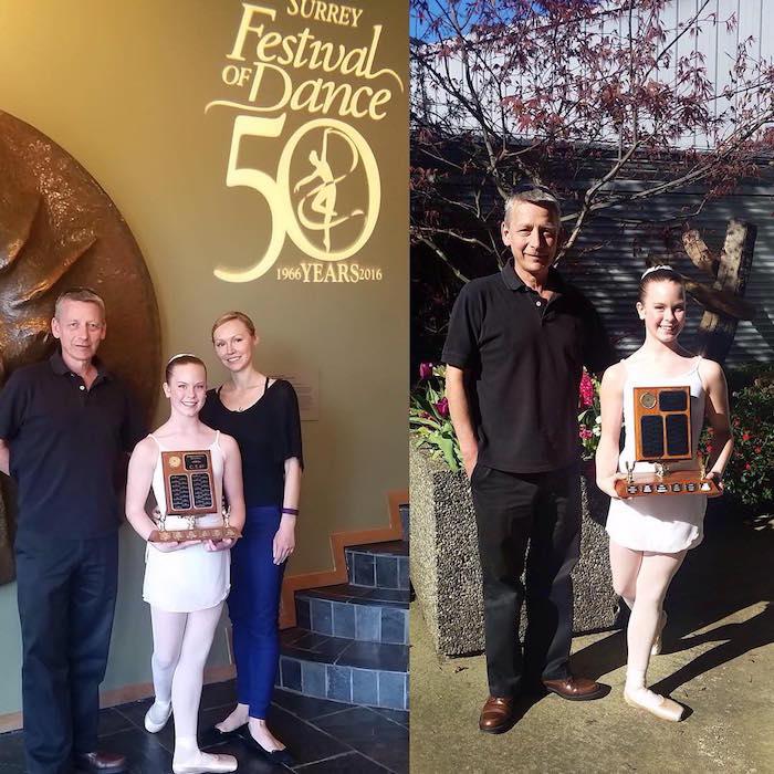 Surrey Festival of Dance 50th Tiffany 1st place trophy ballet
