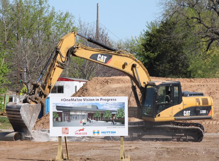 Maize School District and bond project leaders gathered April 1 for a
