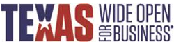 Texas Wide Open For Business Logo