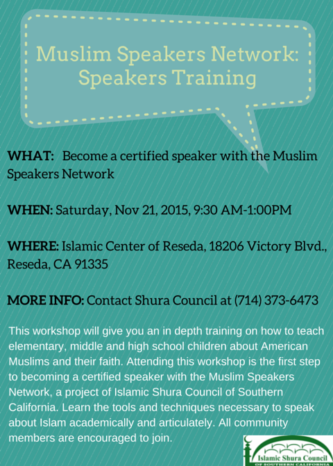 Muslim Speakers Training