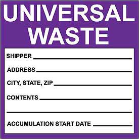 Universal Waste Label