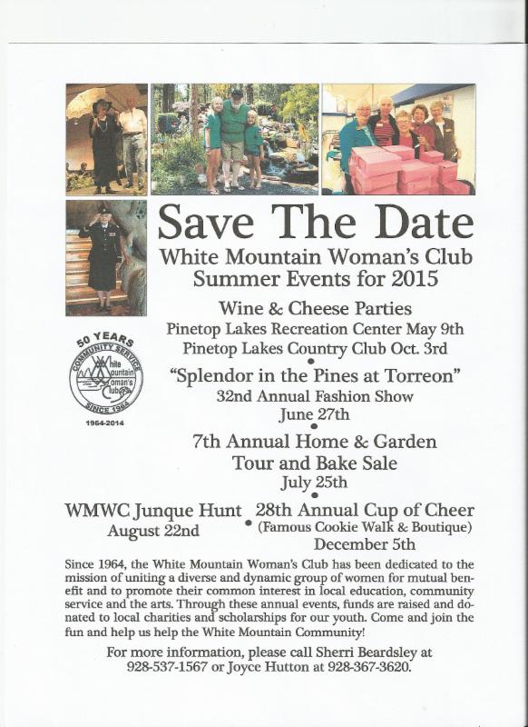 Scheduled Events for Snowflake/Taylor Chamber of Commerce/51115