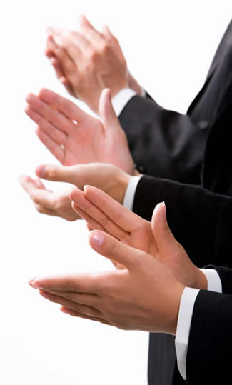 image of clapping hands