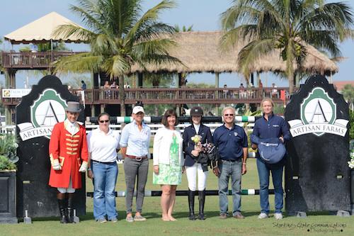 Lucy Deslauriers is presented as the overall winner of the 2015 Artisan Farms Under 25 Grand Prix Series. Photo Credit - Starting Gate Communications