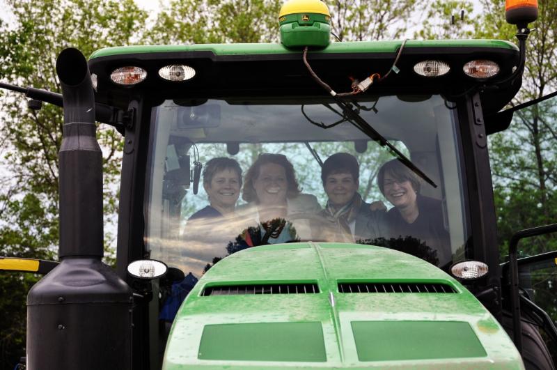 Ag. Deputy Secretary Harden in tractor