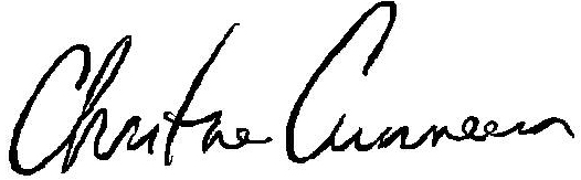 Christine signature