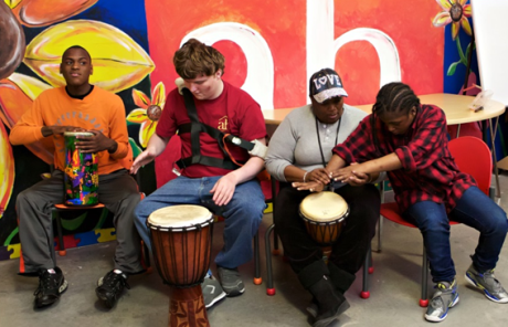 Music therapy in session